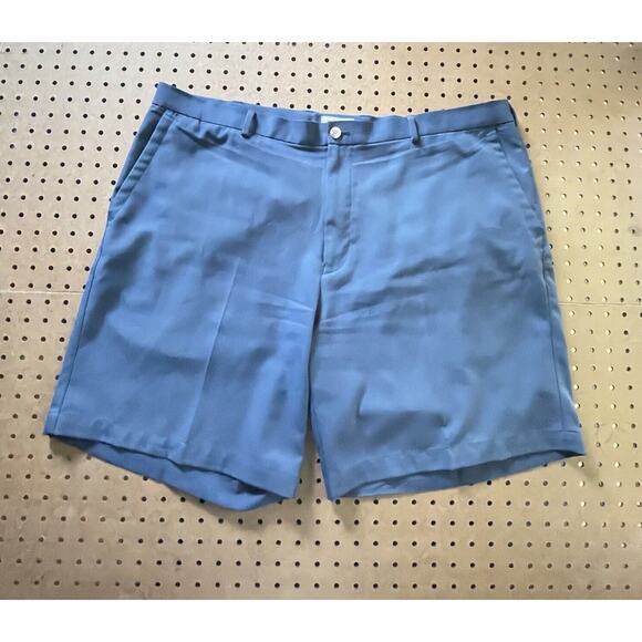 Peter Millar Crown Salem Performance Golf Chino Shorts Wicking Blue Size 42 Men - Picture 2 of 10